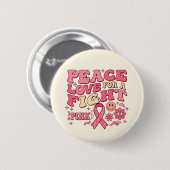 Breast Cancer Awareness / Paz Amor Lucha 缶バッジ (正面&裏面)