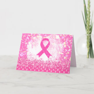 Breast Cancer Awareness Pink Ribbon サンキューカード