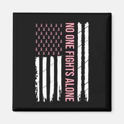 Breast Cancer Awareness Pink Ribbon Usa American F マグネット (正面)