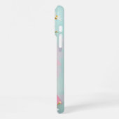Breast Cancer Awareness Pink Ribbons and Daisies iPhoneケース (左側面)