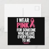 Breast Cancer Awareness Pink Ribbons In October We ポストカード (正面/裏面)