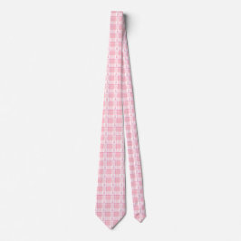 Breast Cancer Awareness Plaid Pink Ribbon ネクタイ
