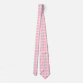 Breast Cancer Awareness Plaid Pink Ribbon ネクタイ (裏面)