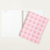 Breast Cancer Awareness Plaid Planner, Pink Ribbon プランナー手帳 (ディスプレー)