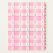 Breast Cancer Awareness Plaid Planner, Pink Ribbon プランナー手帳 (裏面)