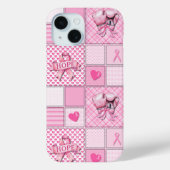 Breast Cancer Awareness Quilt Pattern Phone Case  Case-Mate iPhoneケース (裏面)