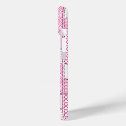 Breast Cancer Awareness Quilt Pattern Phone Case  Case-Mate iPhoneケース (裏面 / 左)