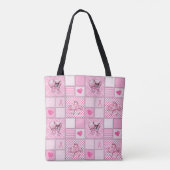 Breast Cancer Awareness Quilt Pattern Tote Bag トートバッグ (裏面)
