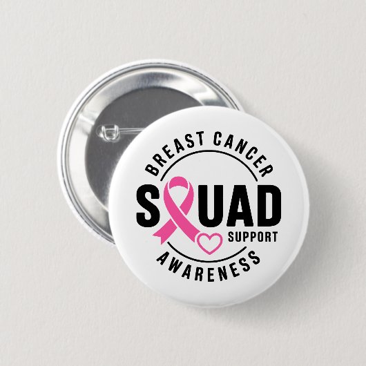 Breast Cancer Awareness Squad Support 缶バッジ (正面&裏面)