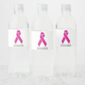 Breast Cancer Awareness Support Pink Ribbon ペットボトルラベル (ボトル)