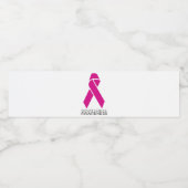 Breast Cancer Awareness Support Pink Ribbon ペットボトルラベル (シングルラベル)
