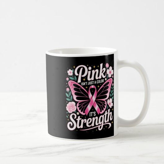 Breast Cancer Awareness Women Girls. Fighting Brea コーヒーマグカップ (右)