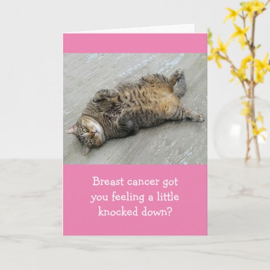 Breast Cancer Fight Like A Tiger Support  カード (黄色い花)