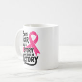 Breast Cancer Fighter Pink Ribbon Warrior Survivor コーヒーマグカップ (正面左)