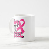 Breast Cancer Fighter Pink Ribbon Warrior Survivor コーヒーマグカップ (正面左)