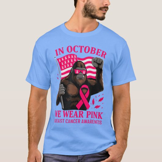 Breast Cancer Halloween in October We Wear Pink gi Tシャツ (正面)