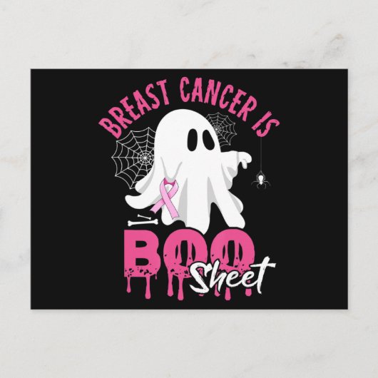 Breast Cancer Is Boo Sheet Halloween Breast Cancer ポストカード (正面)