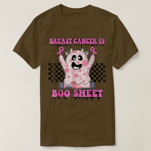 Breast Cancer Is Boo Sheet Pink Ribbon Halloween A Tシャツ (デザイン正面)