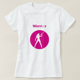 Breast Cancer Pink Warrior Woman T-Shirt Tシャツ