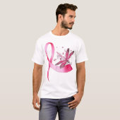 Breast Cancer Ribbon Pink Dragonfly Tシャツ (正面フル)