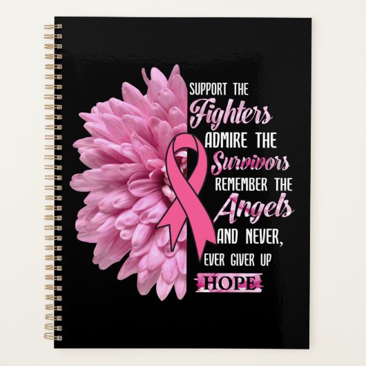 Breast Cancer Support The Fighters Gift For Her プランナー手帳 (正面)