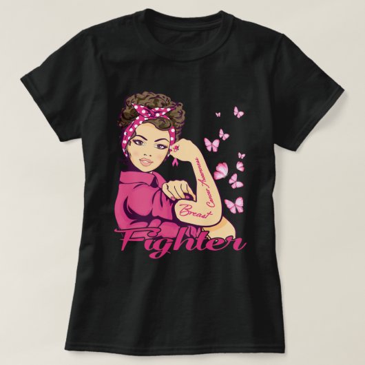 Breast Cancer Warrior Awareness Tee Support Believ Tシャツ (デザイン正面)