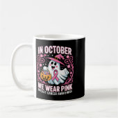 Breast Cancer Women Halloween In October We Wear P コーヒーマグカップ (左)