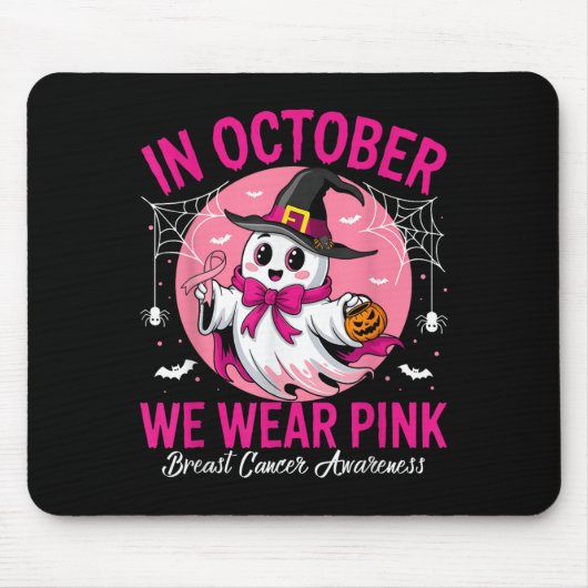 Breast Cancer Women Halloween In October We Wear P マウスパッド (正面)