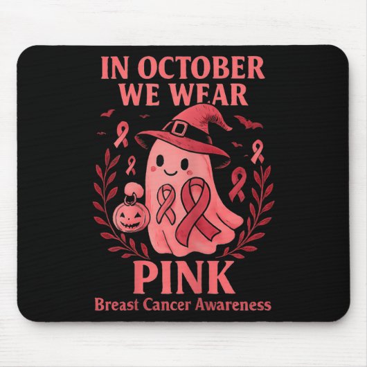 Breast Cancer Women Halloween In October We Wear P マウスパッド (正面)