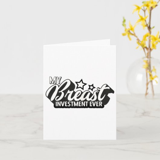 Breast Implants Ies Funny New S Plastic Surgery  カード (黄色い花)