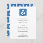 Breastfeed Icon Letterpressスタイルテクスチャ 招待状 (正面/裏面)