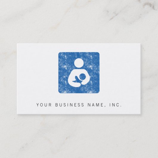 Breastfeeding Icon Letterpressスタイルテクスチャ 名刺 (正面)