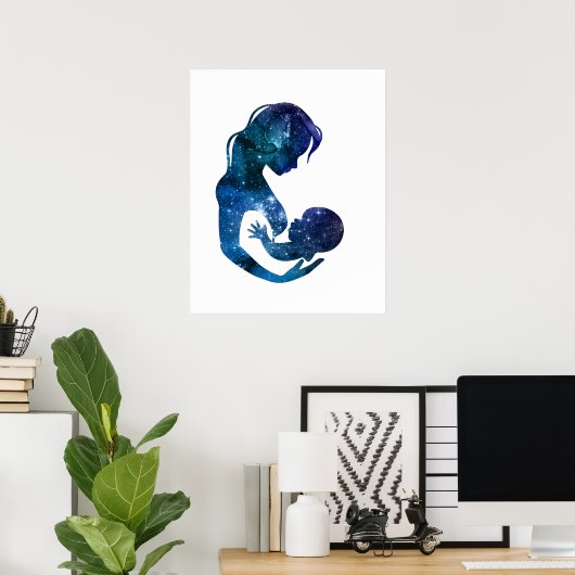 Breastfeeding Mother And Child ポスター (ホームオフィス)