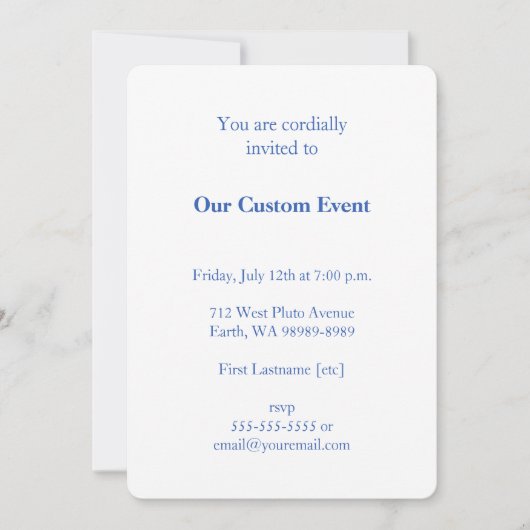 Breastfeeding / Nursing Icon 招待状 (正面)