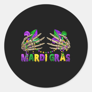 Breastirt Mardi Gras 2025シャツおもしろいビーズOutli ラウンドシール