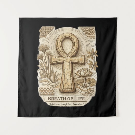 Breath of Life | アンク | 古代アフリカ タペストリー (正面)
