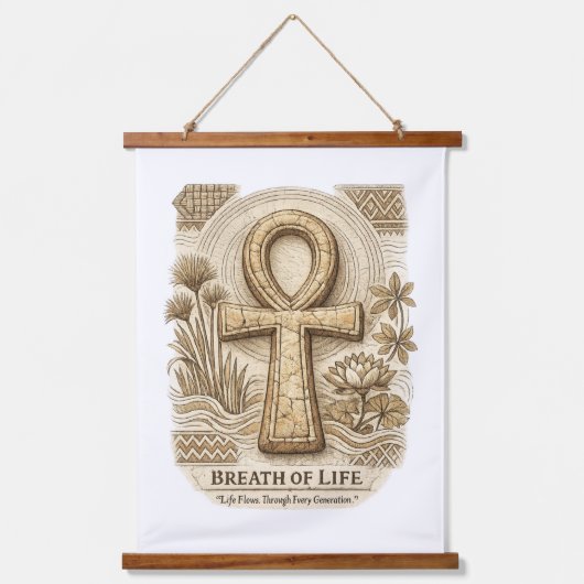 Breath of Life | アンク | 古代アフリカ 吊り下げ型タペストリー (正面)