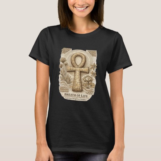 Breath of Life | アンク | 古代アフリカ Tシャツ (正面)