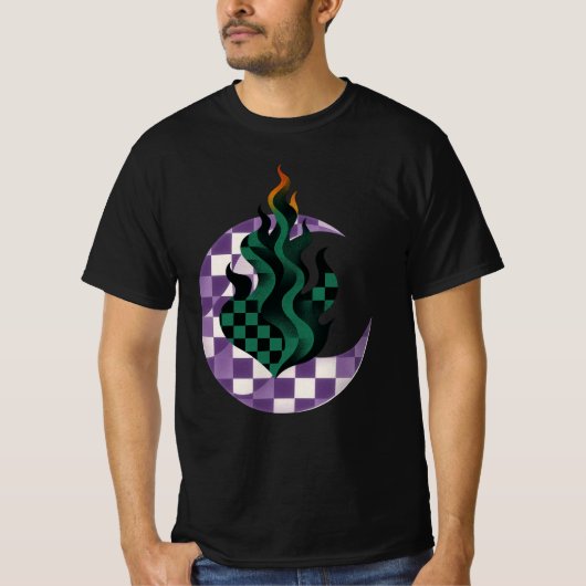 Breath of Night – Ichimatsu Flame & Moon Tシャツ (正面)