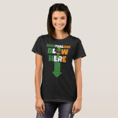 Breathalizer Blow Here St Patricks Day Pineapple S Tシャツ (正面フル)