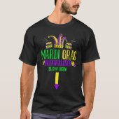 Breathalyzer Blow Here Mardi Gras Masquerade Mask Tシャツ (正面)
