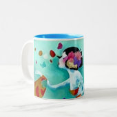 Breathe 325 ml Taza de dos tonos personalizada ツートーンマグカップ (正面左)