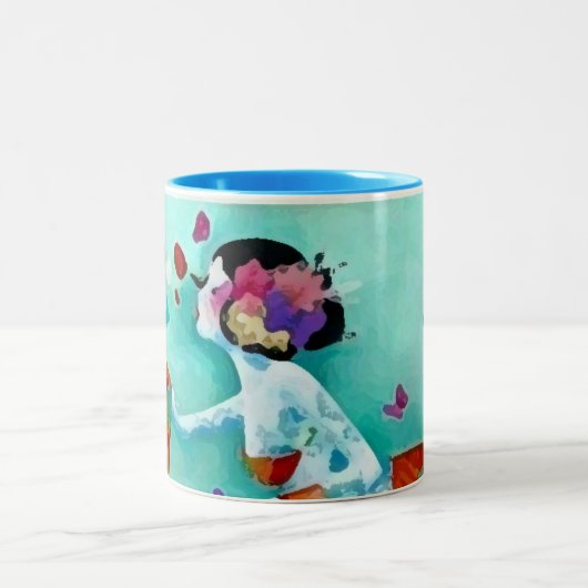 Breathe 325 ml Taza de dos tonos personalizada ツートーンマグカップ (中央)