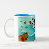 Breathe 325 ml Taza de dos tonos personalizada ツートーンマグカップ (左)