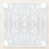 Breathe Abstract Dark Blue Black Watercolor Art ガラスコースター (裏面)