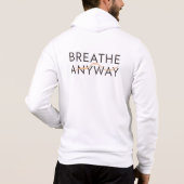 Breathe Anyway - ストレス意識を呼び覚ます イエロー シンプル パーカ (裏面)