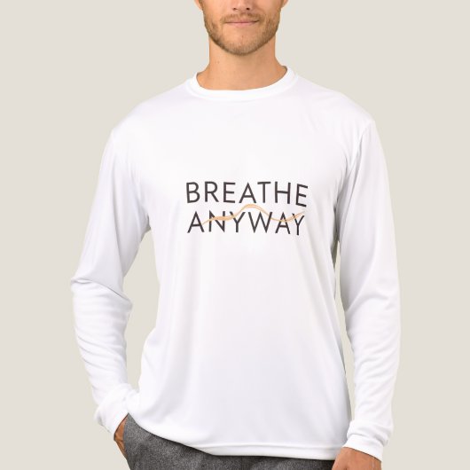 Breathe Anyway – Stress Awareness Minimal Yellow  トライブレンドＴシャツ (正面)