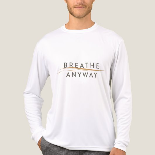 Breathe Anyway – Stress Awareness Minimal Yellow  トライブレンドＴシャツ (正面)