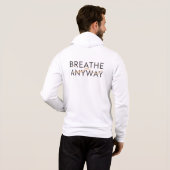 Breathe Anyway – Stress Awareness Minimal Yellow  パーカ (裏面フル)