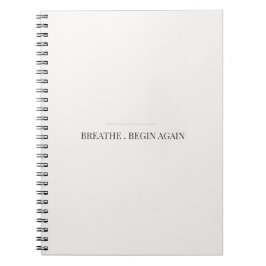 Breathe Begin Againノートブック - マインドフルネスジャーナル ノートブック